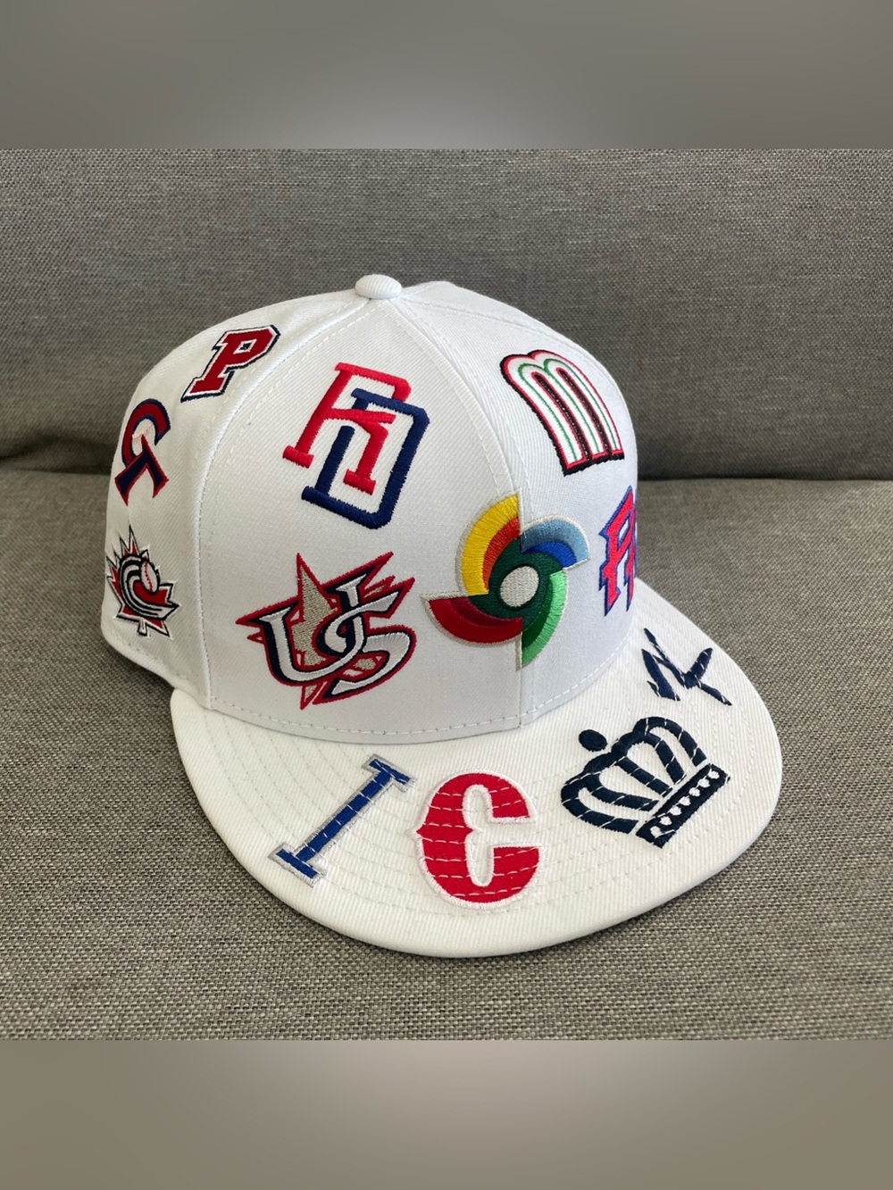 New Era WBC World Baseball Classic All Over Print 59FIFTY Fitted Hat Sz 6 7/8